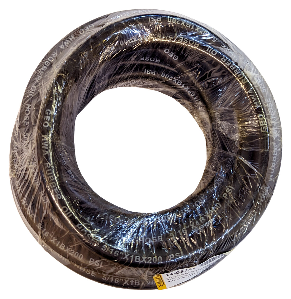 Roll of 25 feet 5/16 inch 8mm Reinforced Black Rubber Gas Fuel Line Hose