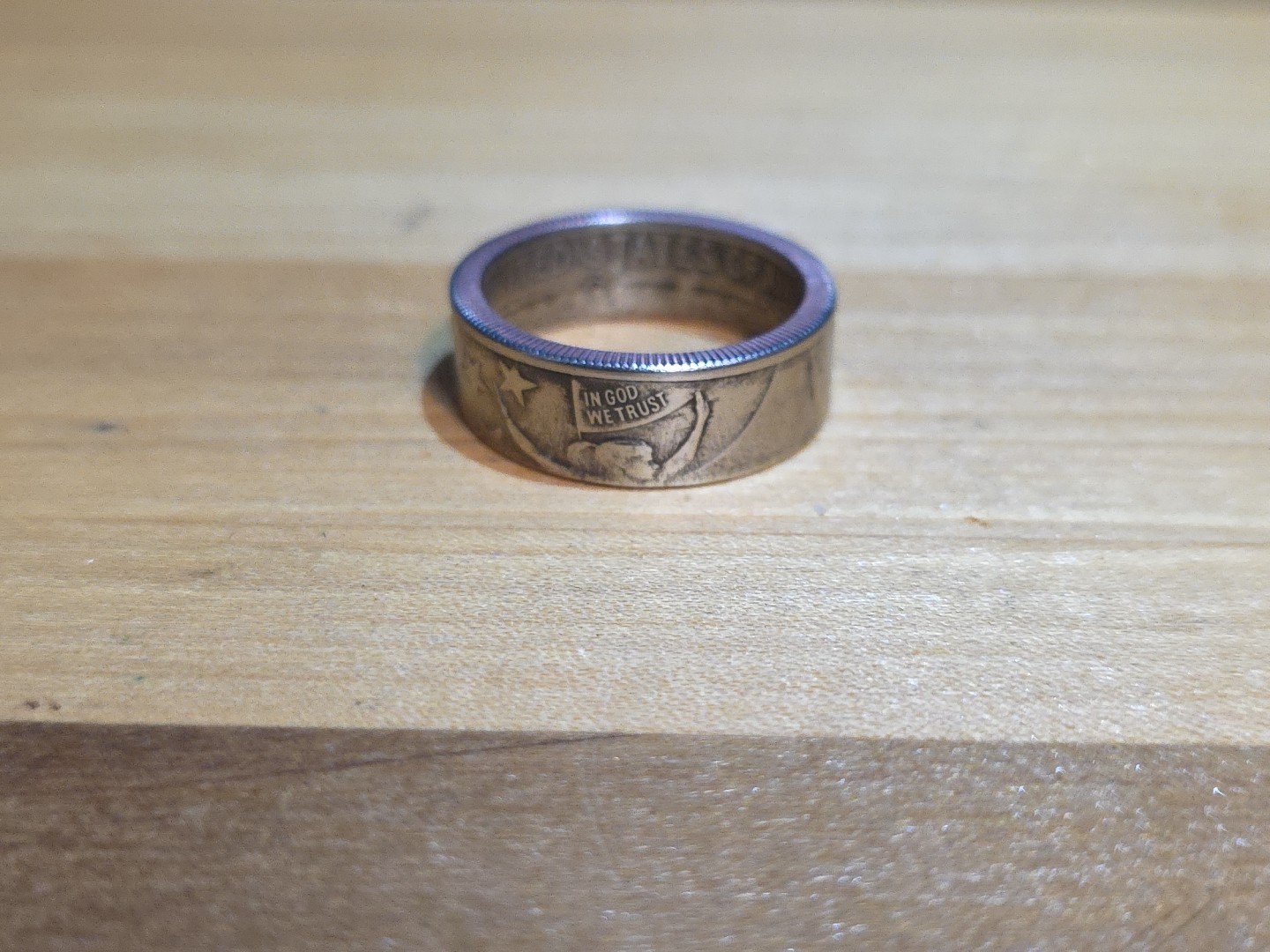 Size 12 Handmade Olympic Half Dollar Coin Ring