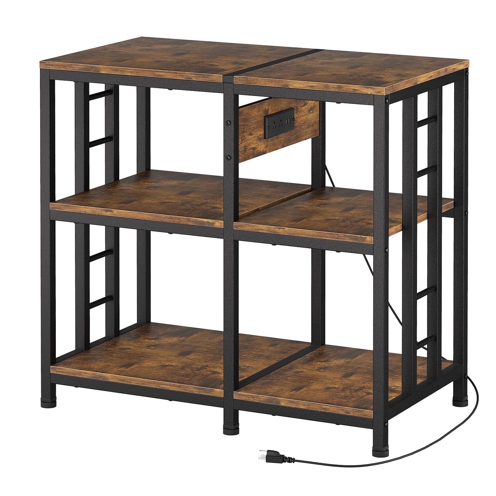 20-29 Gallon Fish Tank Stand with Power Strip, 3-Tier Metal Aquarium Stand, 3...
