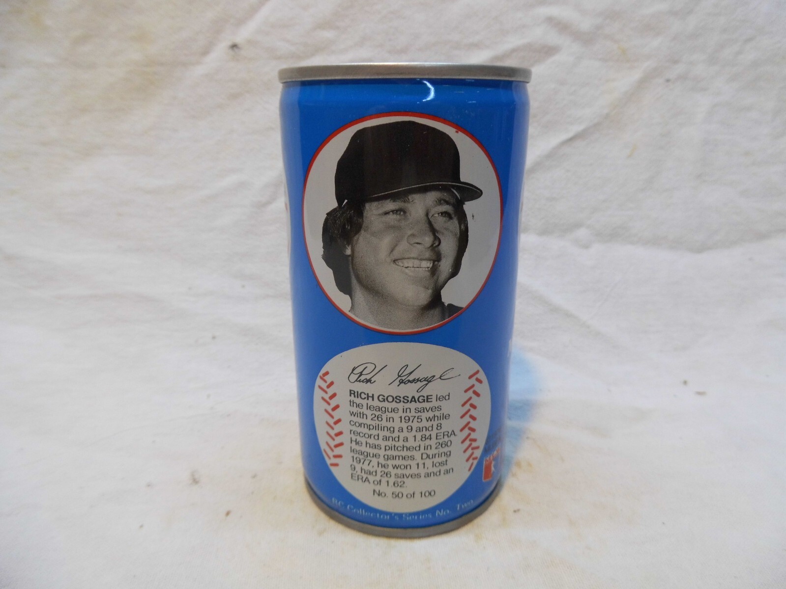 ROYAL CROWN RC COLA BASEBALL C/S SODA CAN~RICH GOSSAGE #50/100