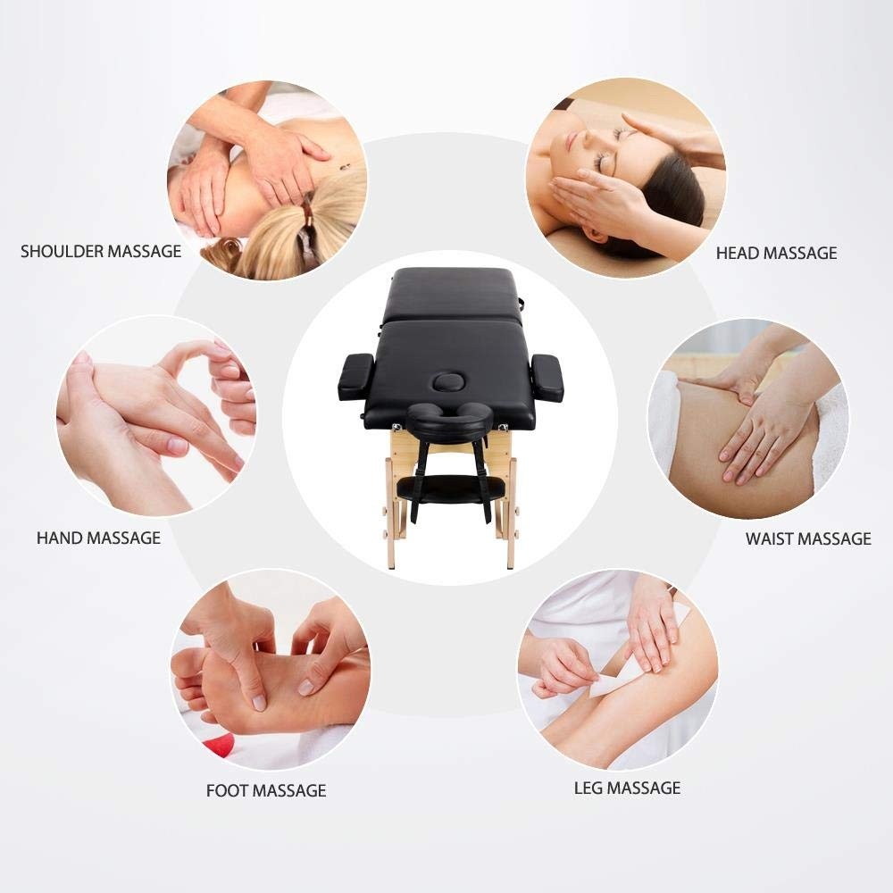 Yaheetech Massage Table Portable Lash Beds Spa Bed Massage Couch Foldable Spa T