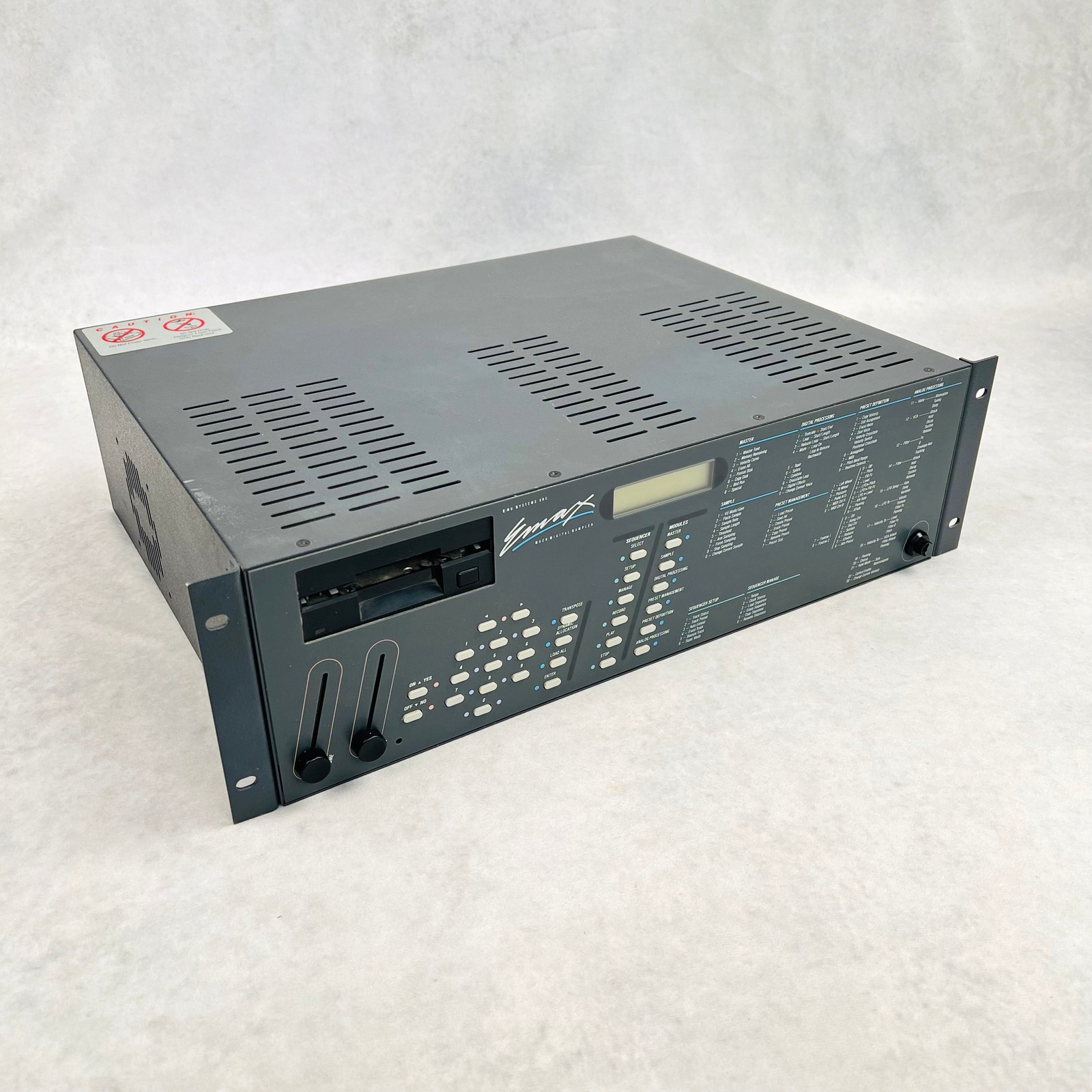 E-mu EMax Model 1020 Rack Mount Digital Sampler 1988