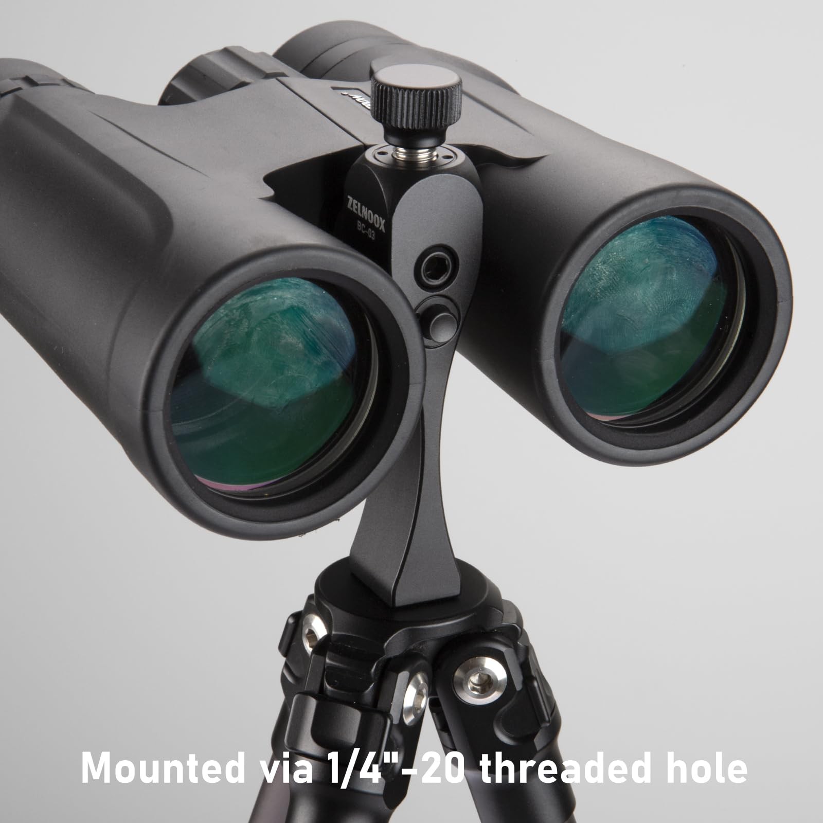 Binocular Tripod Adapter | Quick Release, 1/4"-20 Thread & Compact, Black