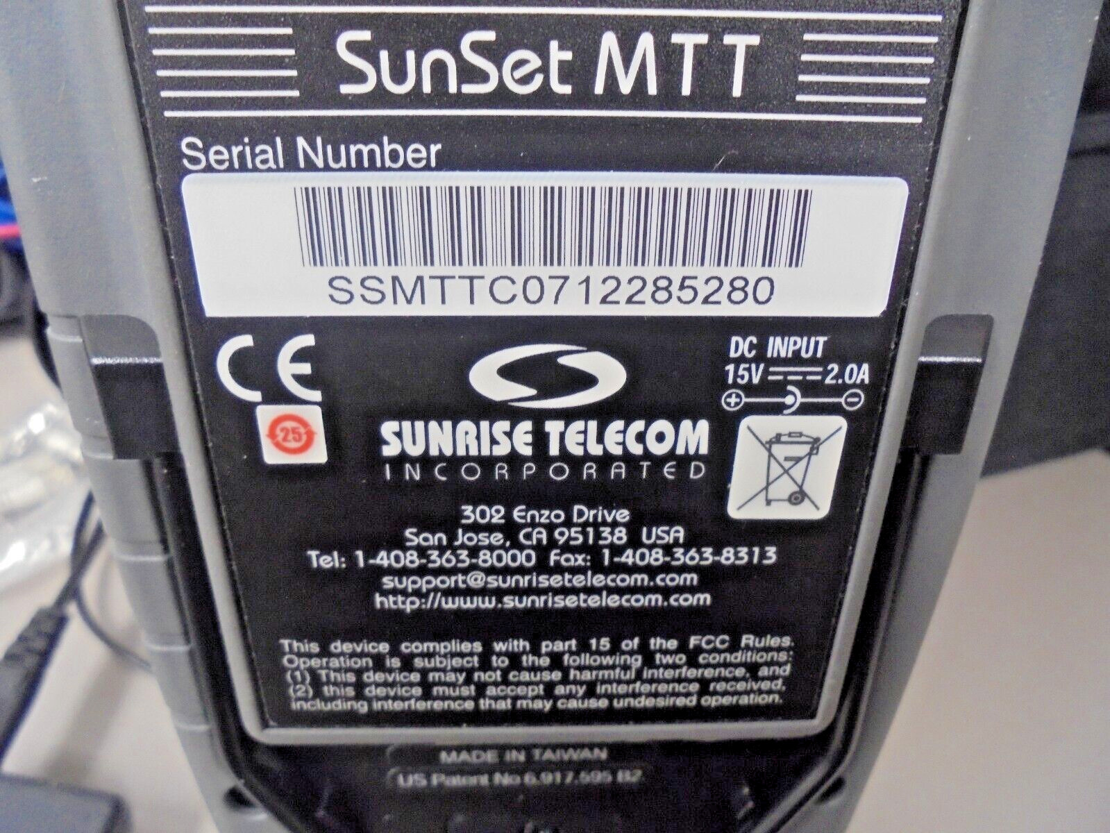 SunSet MTT Comprehensive Telecom Network Handheld Modular General Test Toolkit