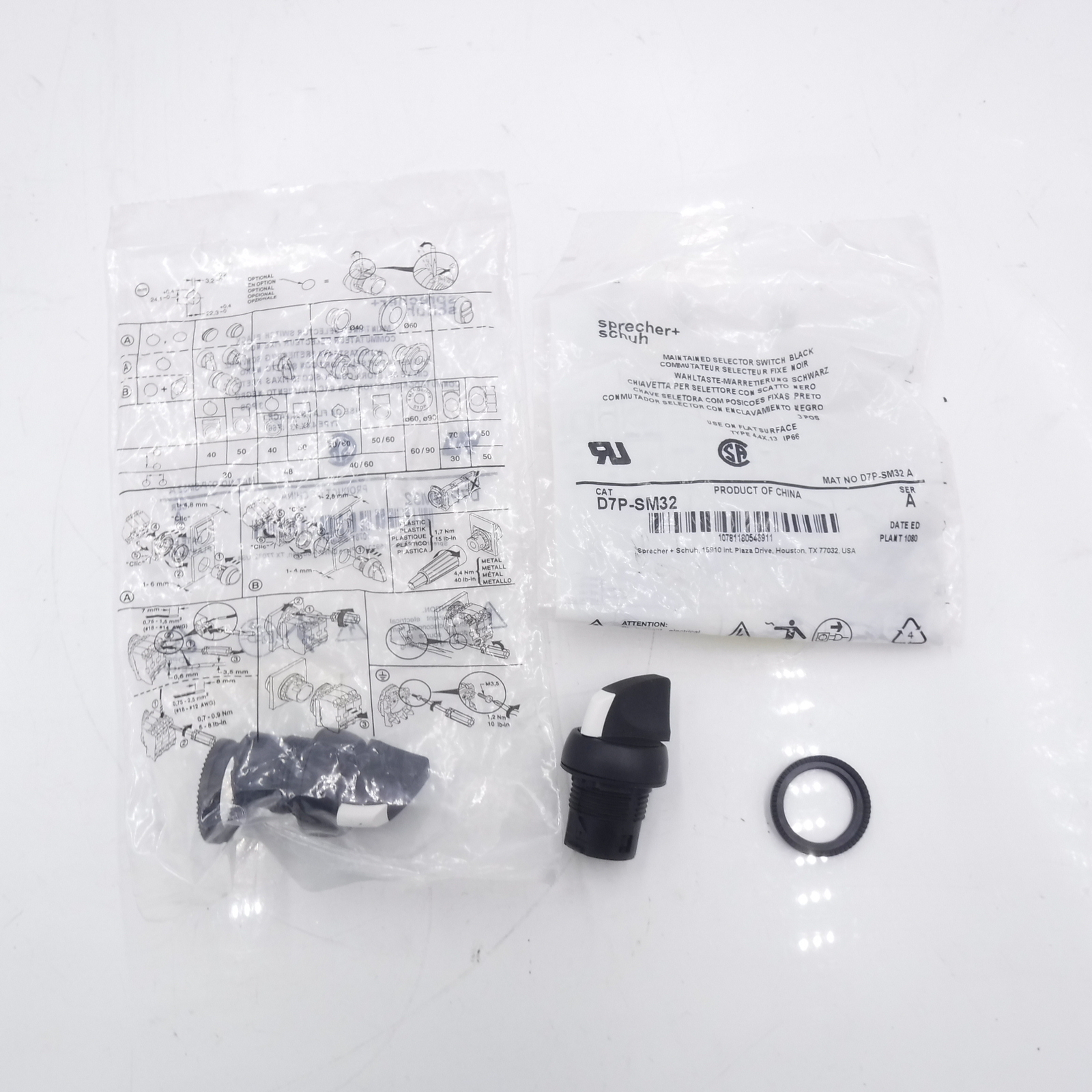2 Pack Sprecher Schuh D7P-SM32 Selector Switch D7 22mm 3 Position