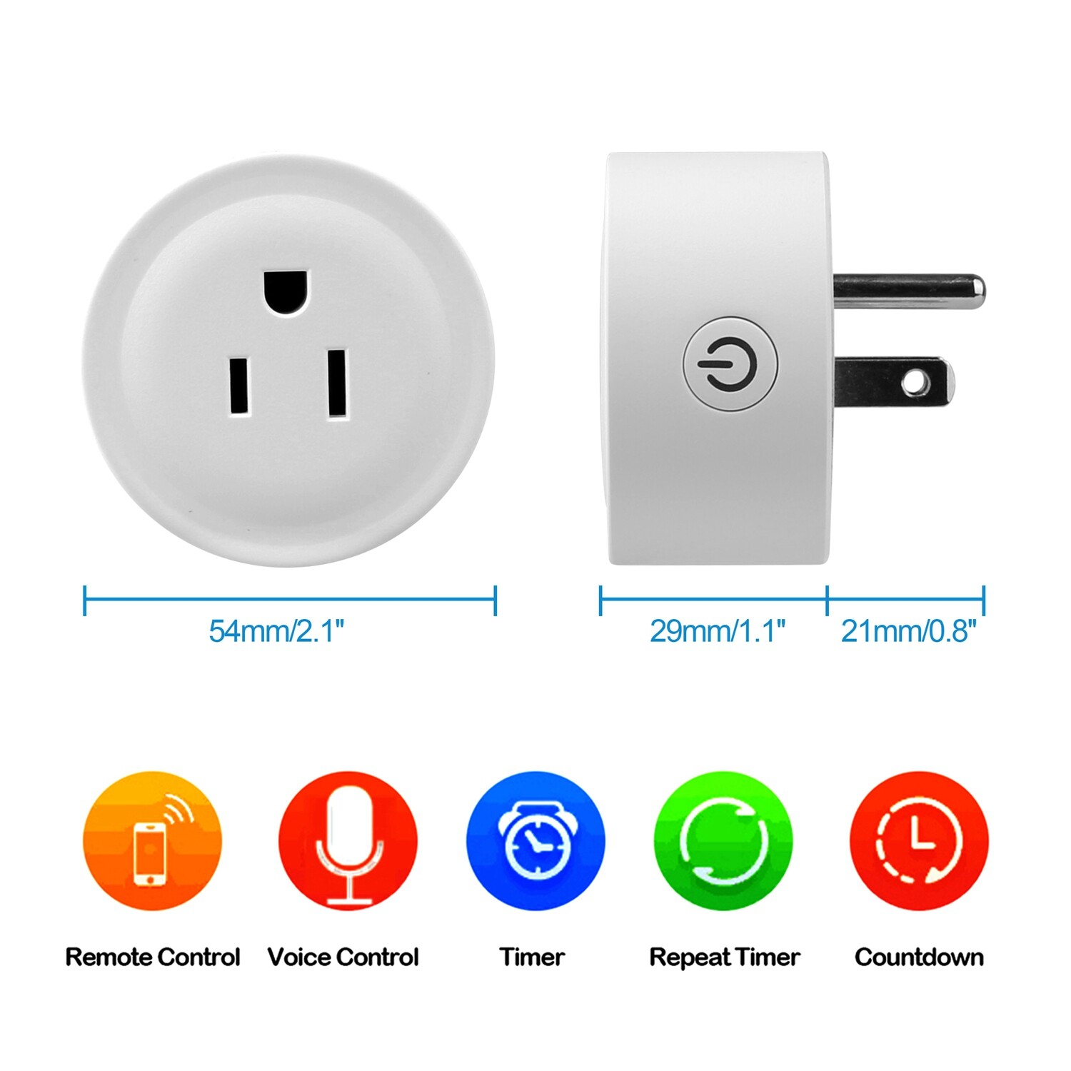 Smart Socket Wifi Plug Outlet Timer Switch Socket Work With Alexa Google Home