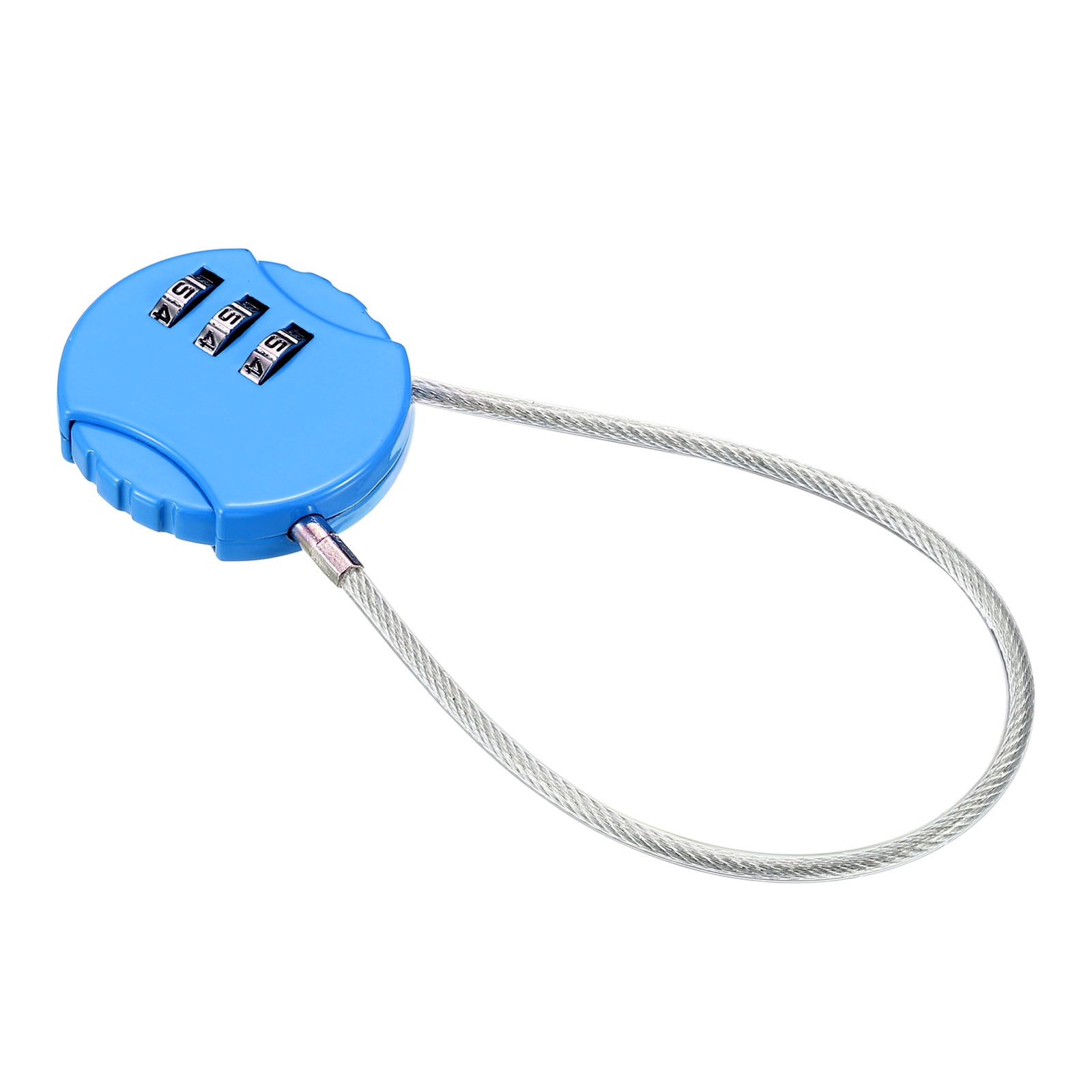 Small Combination Lock 7.8 Inch 3 Digit Padlock for Locker Bright Blue