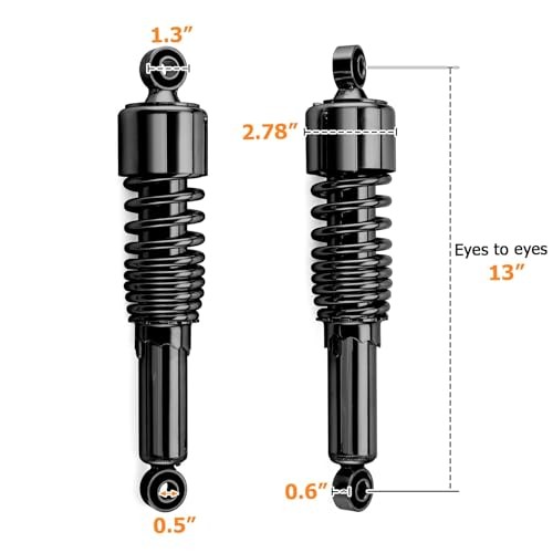Black 13" Rear Shocks Lowering Kit Preload Adjustable Compatible 13" Black