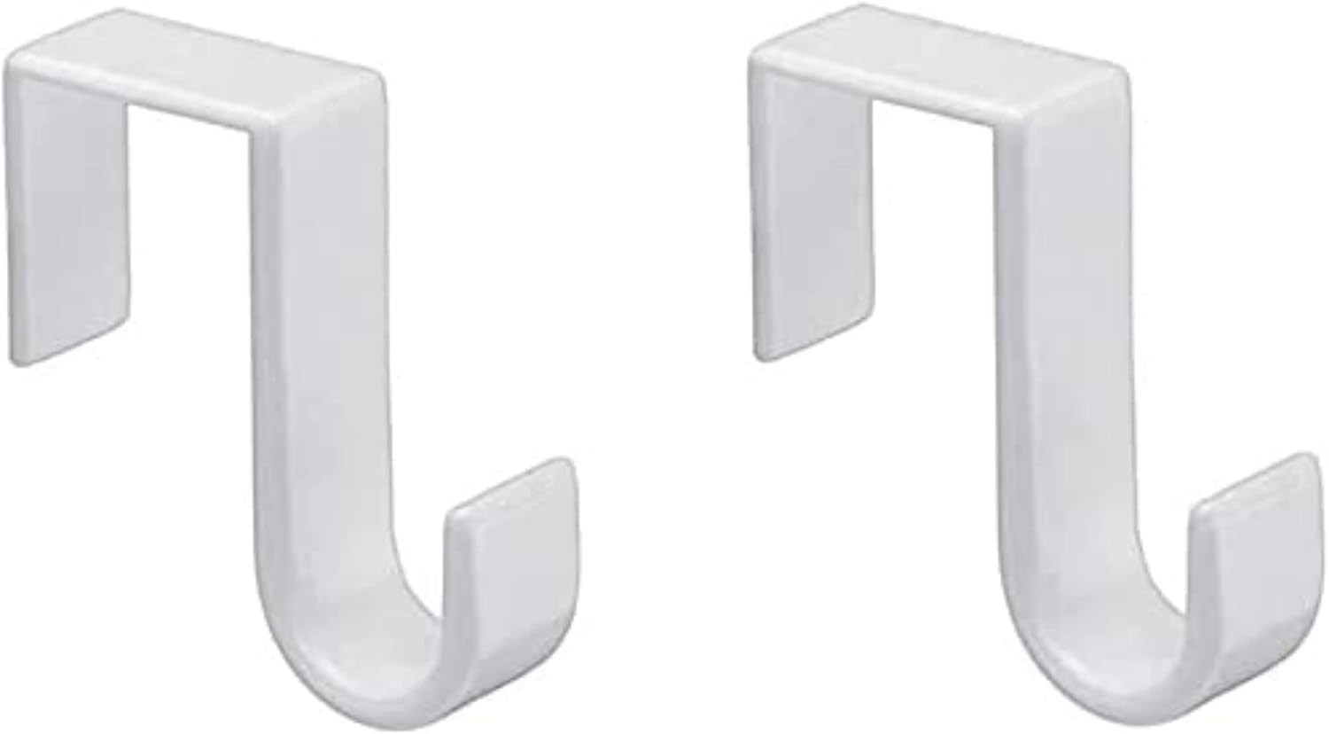 over the Door Hooks Hangers, Laundry Hanger White Plastic 2 Pack Coats Towels Cl