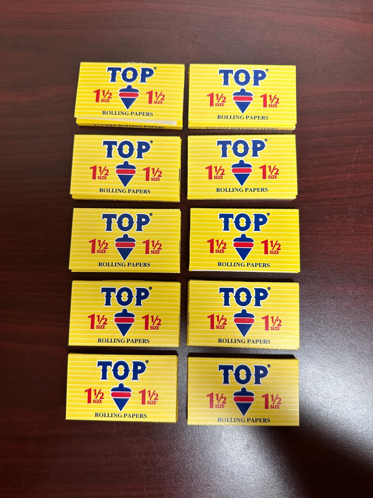 TOP 1 1/2 Cigarette Rolling Papers -10 PACKS~BUY FROM A TOP DISTRIBUTOR!