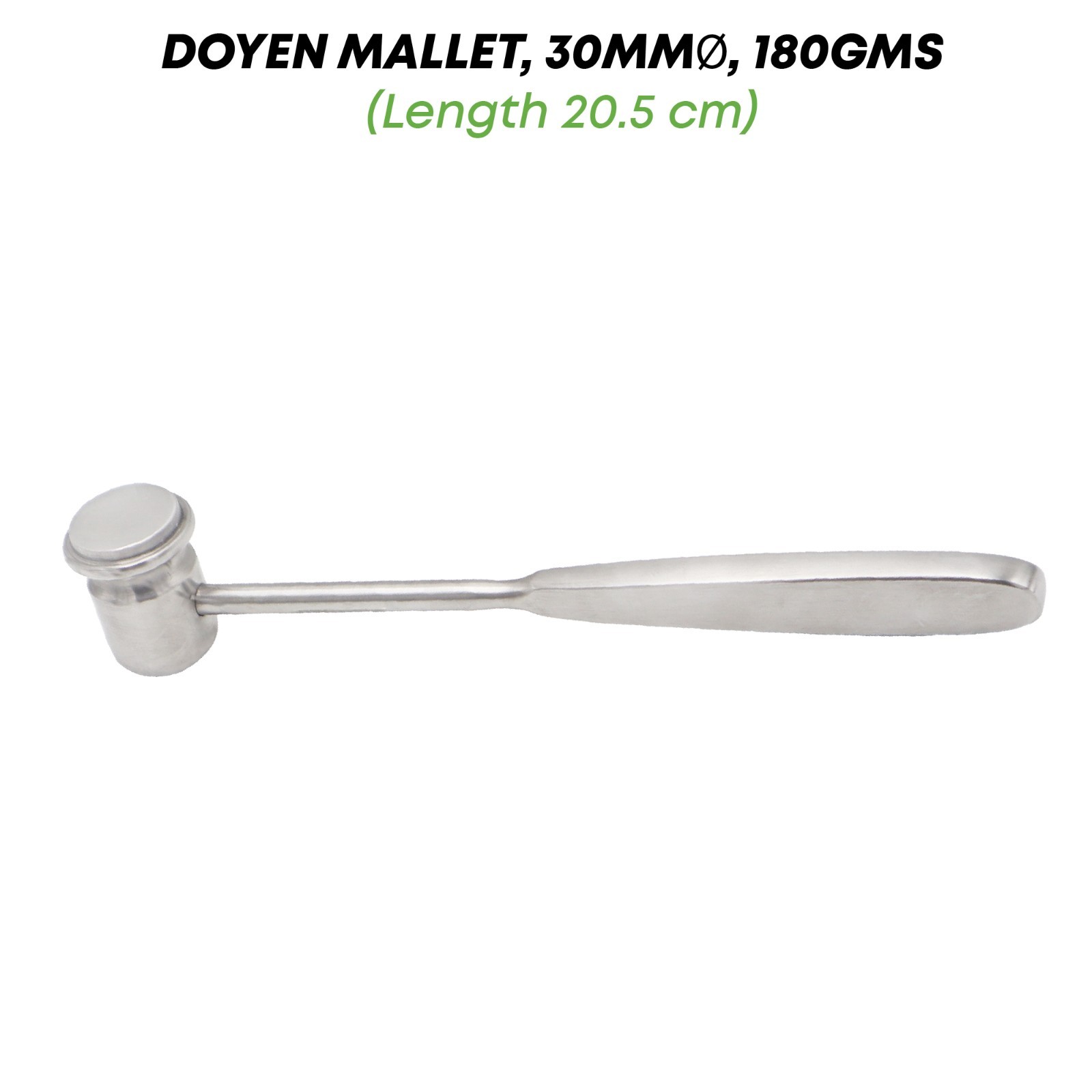 Doyen Mallet 30 mm Head 180g Stainless Steel Orthopedic Instruments German Grade