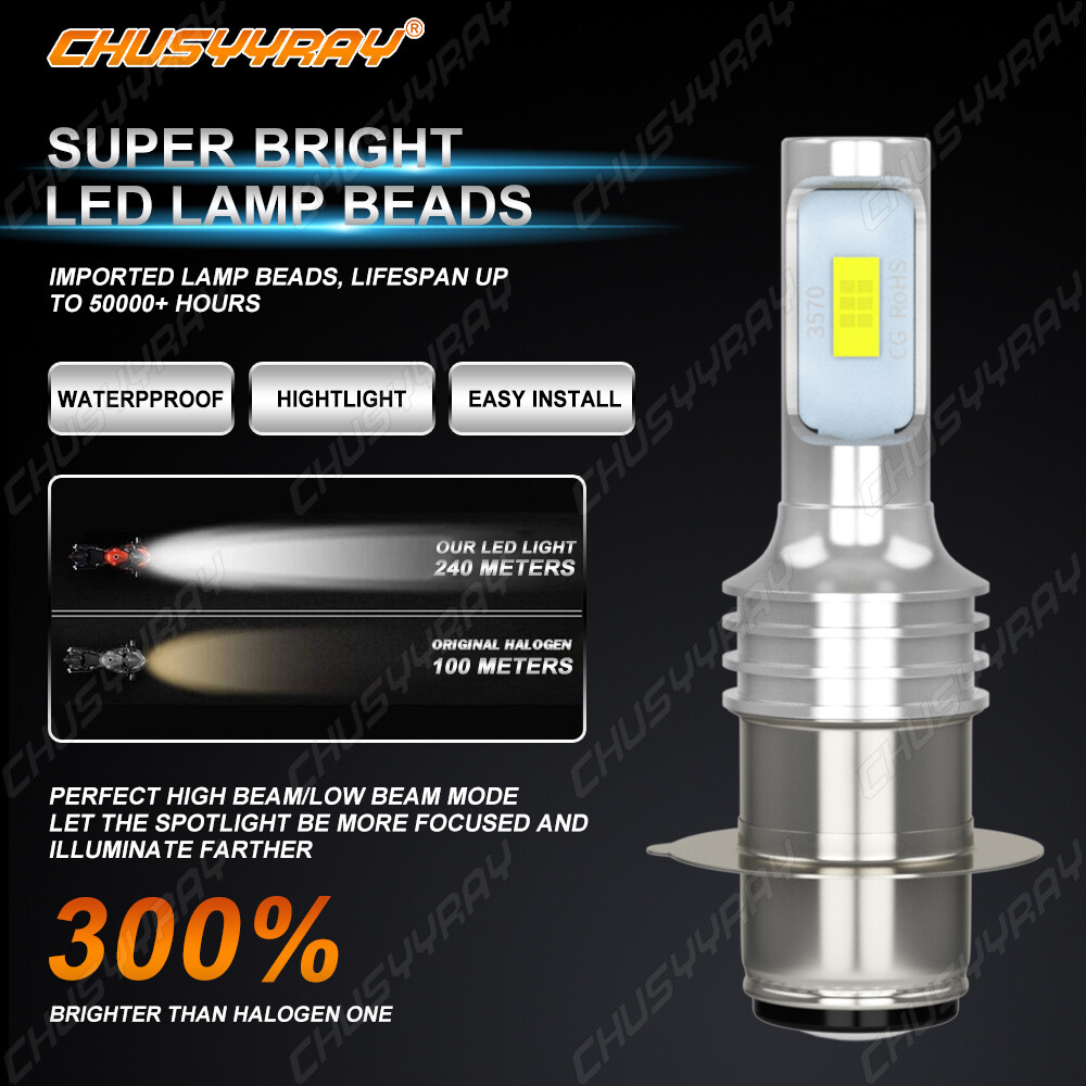 H6M HID LED Headlight Bulbs Light for Yamaha Blaster 200 1995-2005 2006