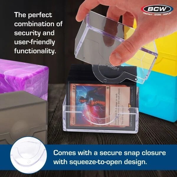 2 BCW Crystal Clear Smooth Glossy Prism Deck Cases