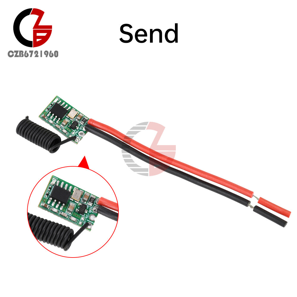 433MHz Long Range Wireless Remote Control Transmitter/Receiver Module DC 3V-24V