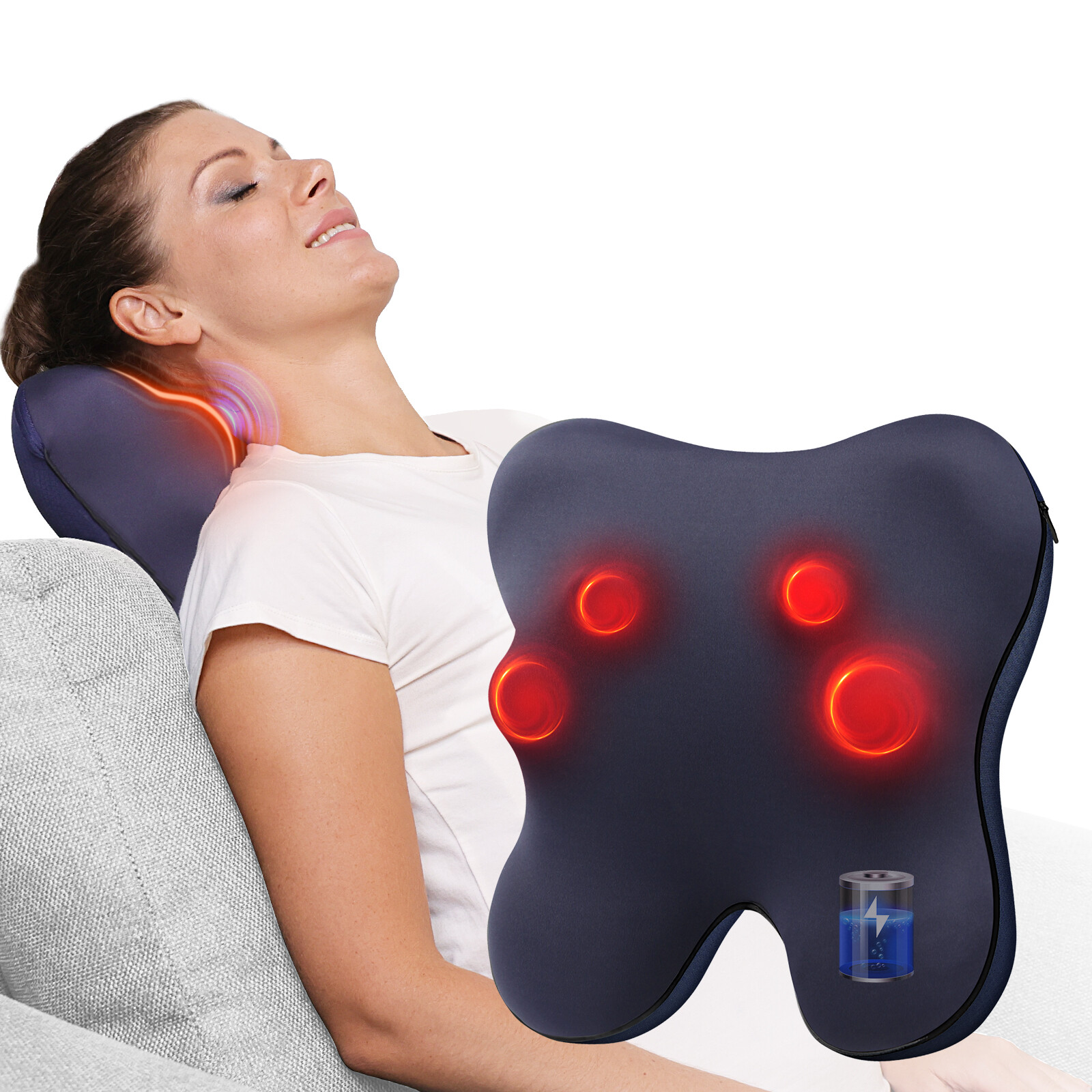 Bob and Brad Shiatsu Neck&Back Massager with Heat, Shoulder Muscle Pain Relief