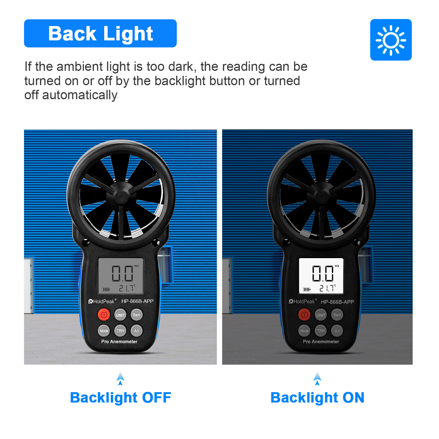 Anemometer Digital Wind Speed Meter Handheld Wireless Bluetooth Vane Air Tester