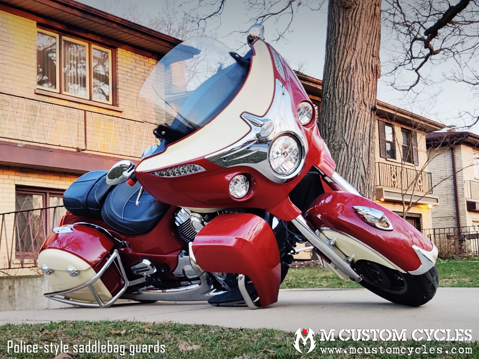 Police-Style Saddlebag Guards - Indian Chieftain, Roadmaster, Springfield, Chief
