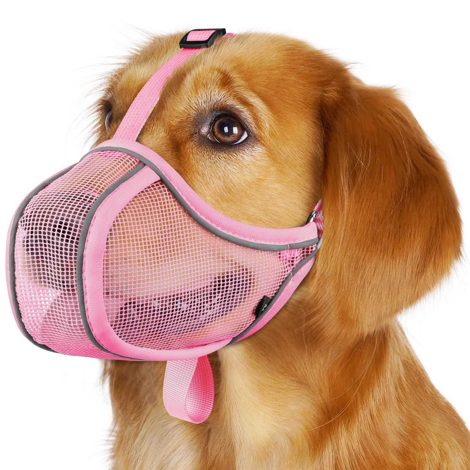 Mayerzon Dog Muzzle to Prevent Biting Scavenging Chewing, Soft Mesh Puppy Muzzle
