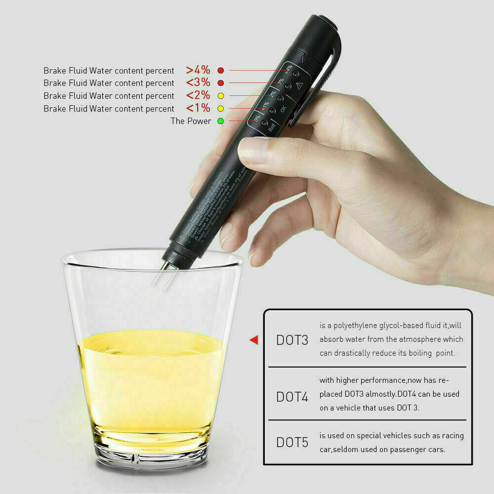 Car Testing Tool Moisture Tester Pen for Brake Fluid (DOT3/DOT4)