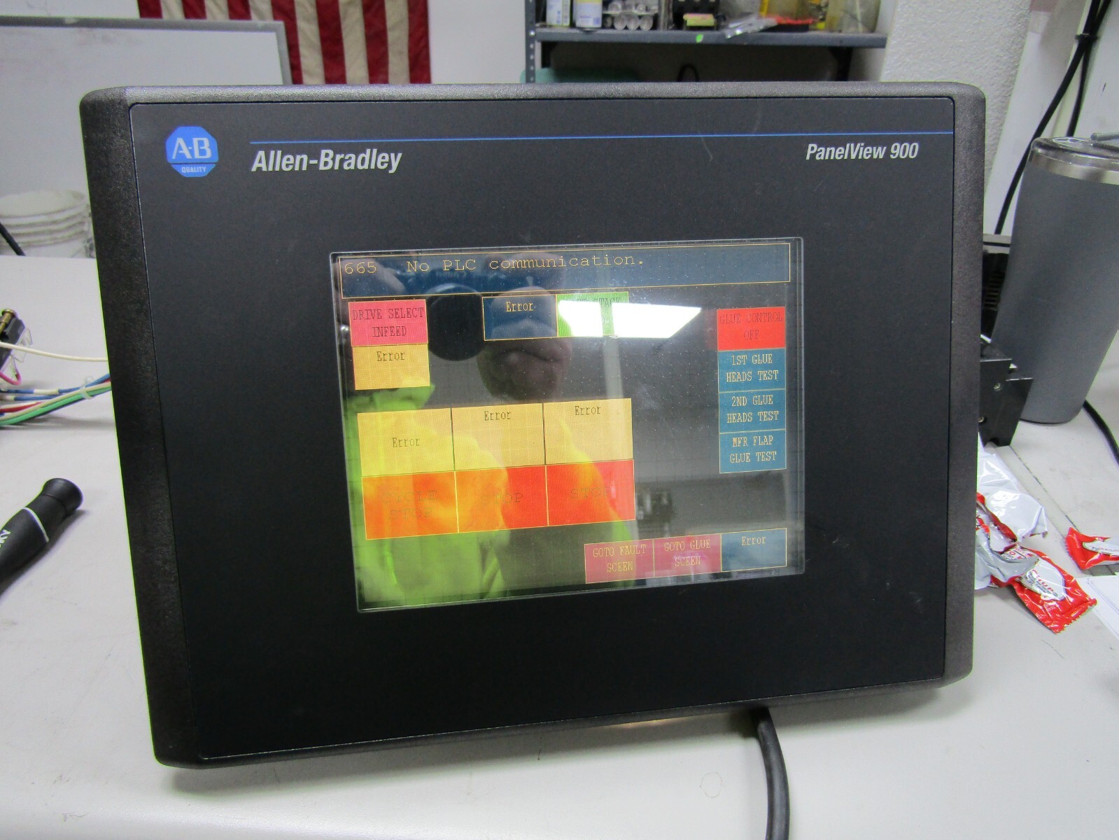 😎 ALLEN BRADLEY 2711-T9C1 TOUCHSCREEN PANELVIEW 900 100/240 VAC SERIES C