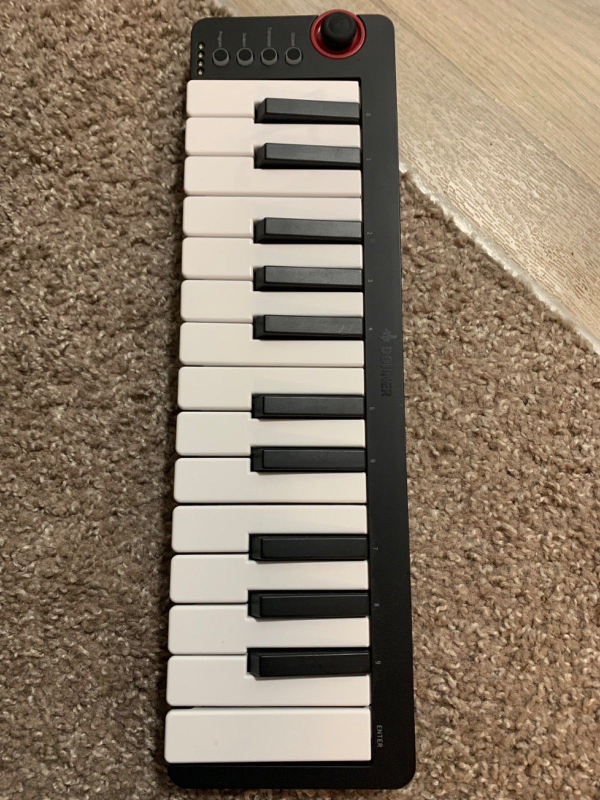 Donner N-25 Mini Midi Keyboard C Power-Pitch-Transpose-Program-Octave