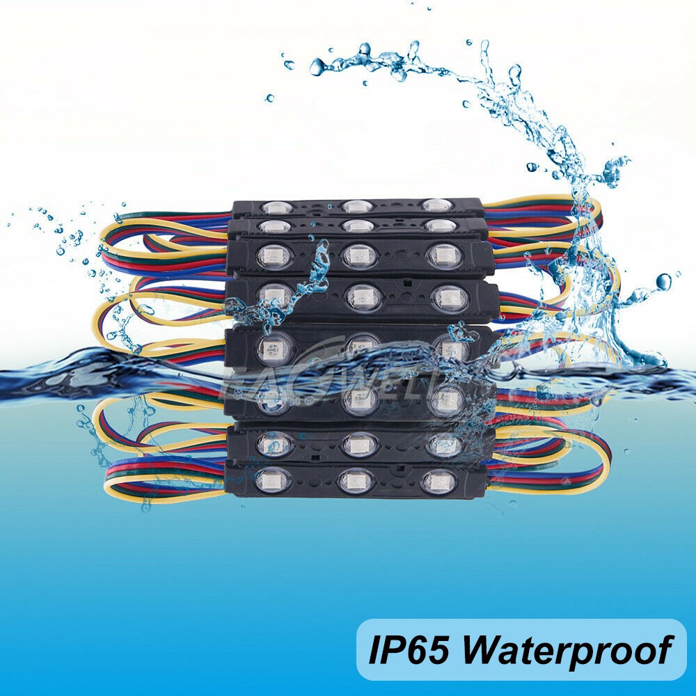 10-250FT 5050 3 LED Module Store Front Window Light Sign Lamp Waterproof DC 12V