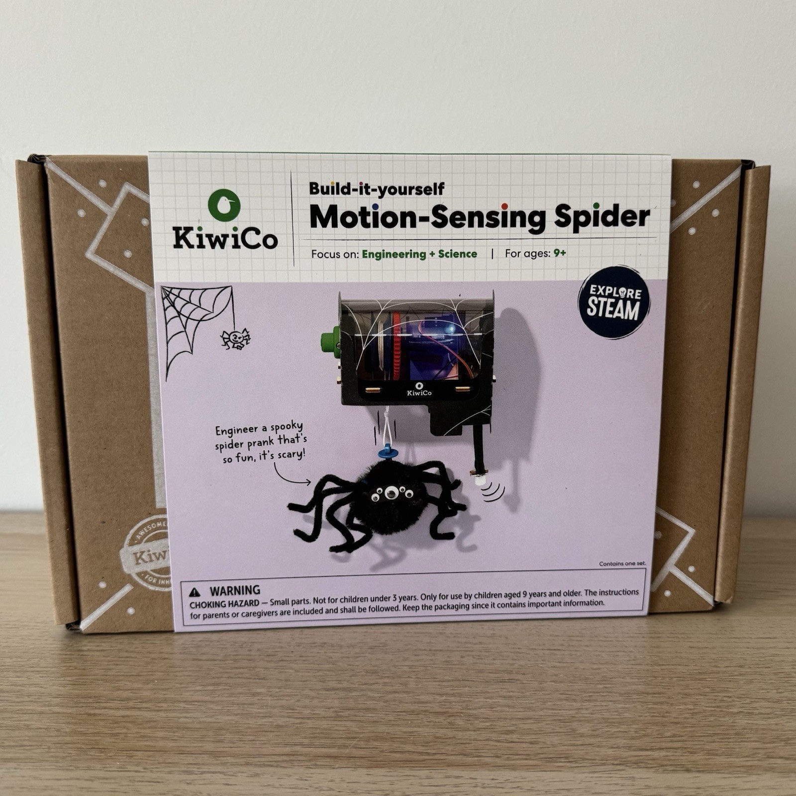Kiwi Co KiwiCo Motion-Sensing Spider Motion Sensor Science Set Kit STEM NIB