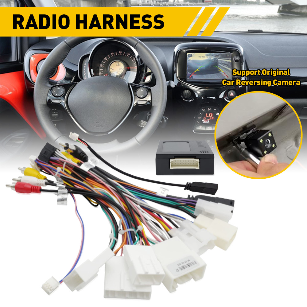 For Toyota Aftermarket Radio Stereo Car Wire Harness Cable Adapter w/ Canbus BOX