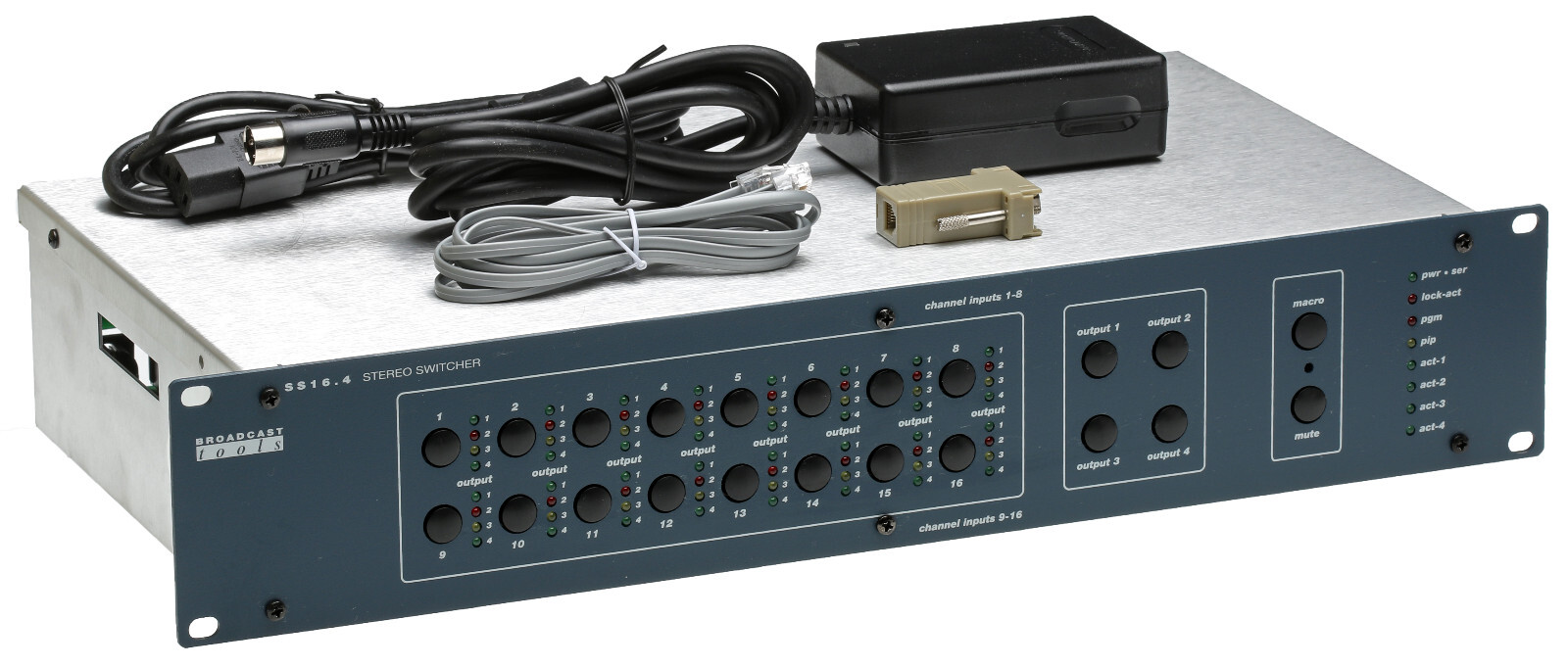 Broadcast Tools SS16.4 Stereo Audio Matrix Switcher/Router Automation GPI RS-232