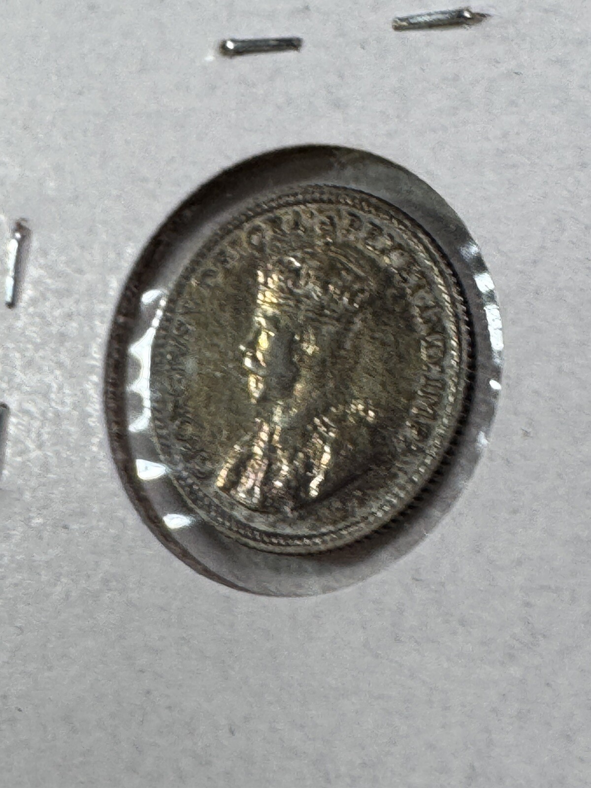 1920 Canada 5 Cents Small Silver Coin Cleaned