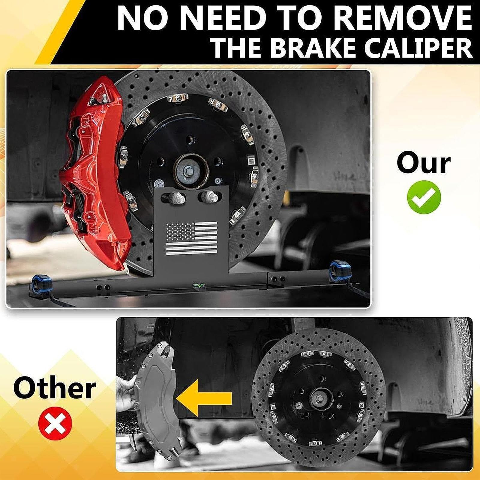 2 Set Wheel Alignment Tool Kit Sturdy Convenient No Caliper Removal Needed
