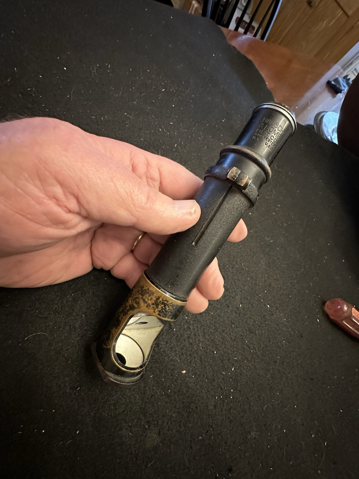 Antique Bausch & Lomb Brass Barrel Field Microscope