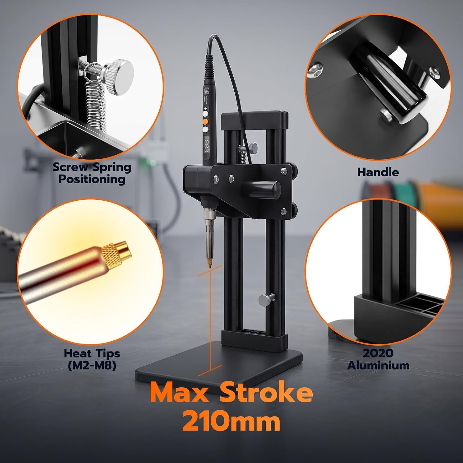 Vertical Heat Set Insert Tool Press for Plastic Parts & 3D Print Components |...