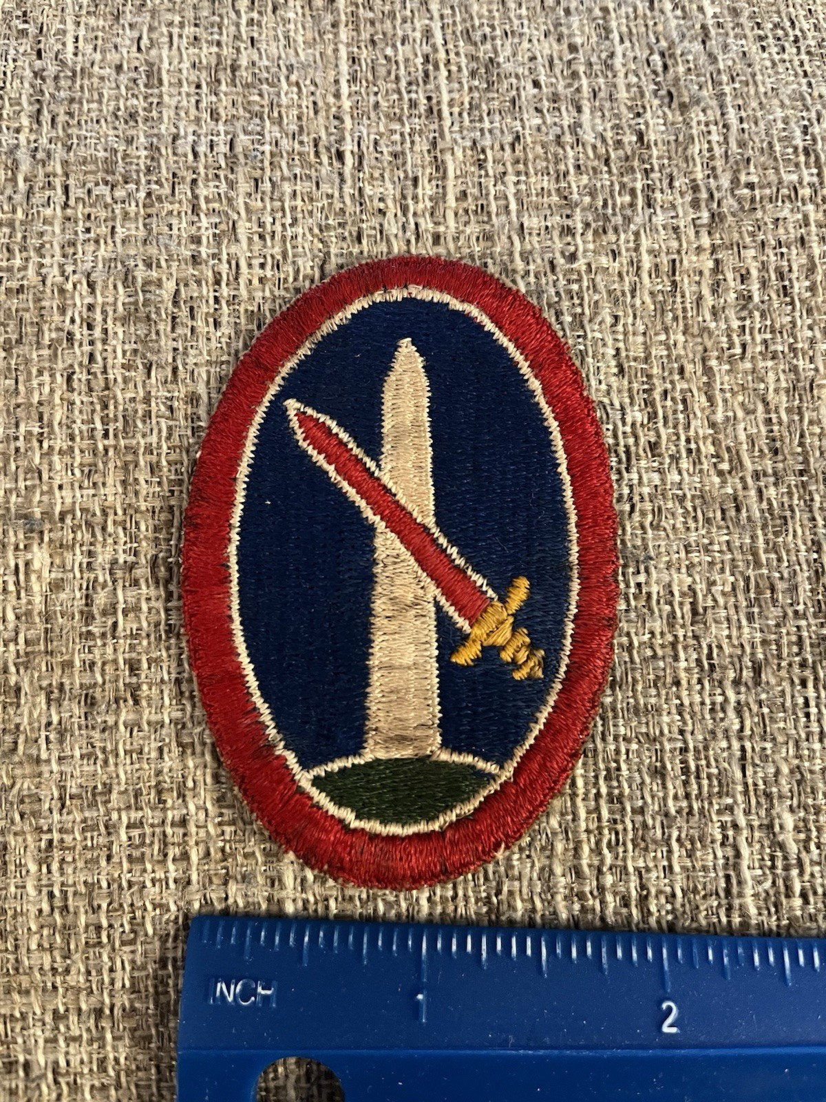 WWII Era US Army Military District Of Washington Monument Patch INV12028