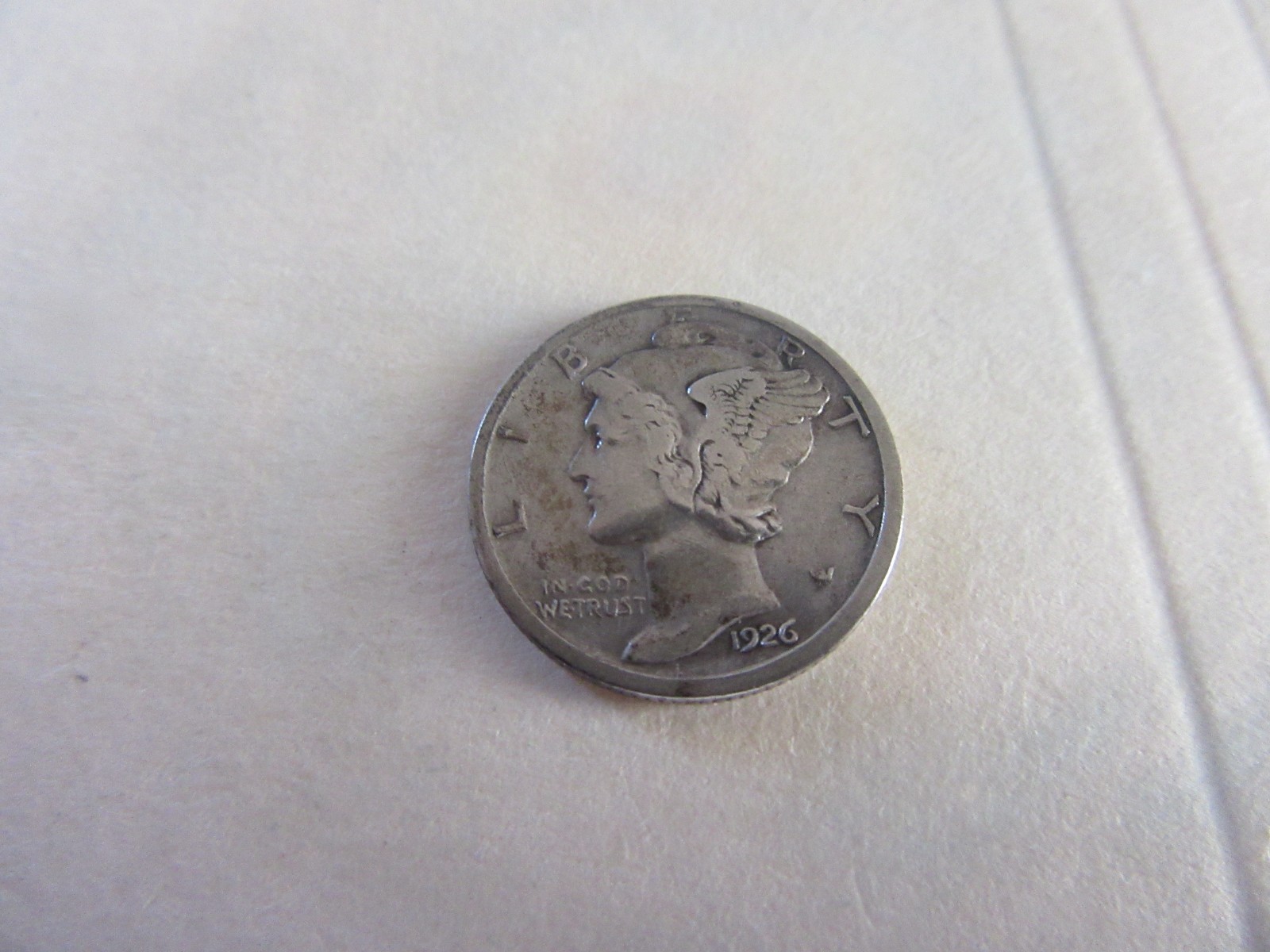 1926-D Mercury Dime VF Circulated Condition-KEY DATE [ACTUAL COIN] 90% Silver