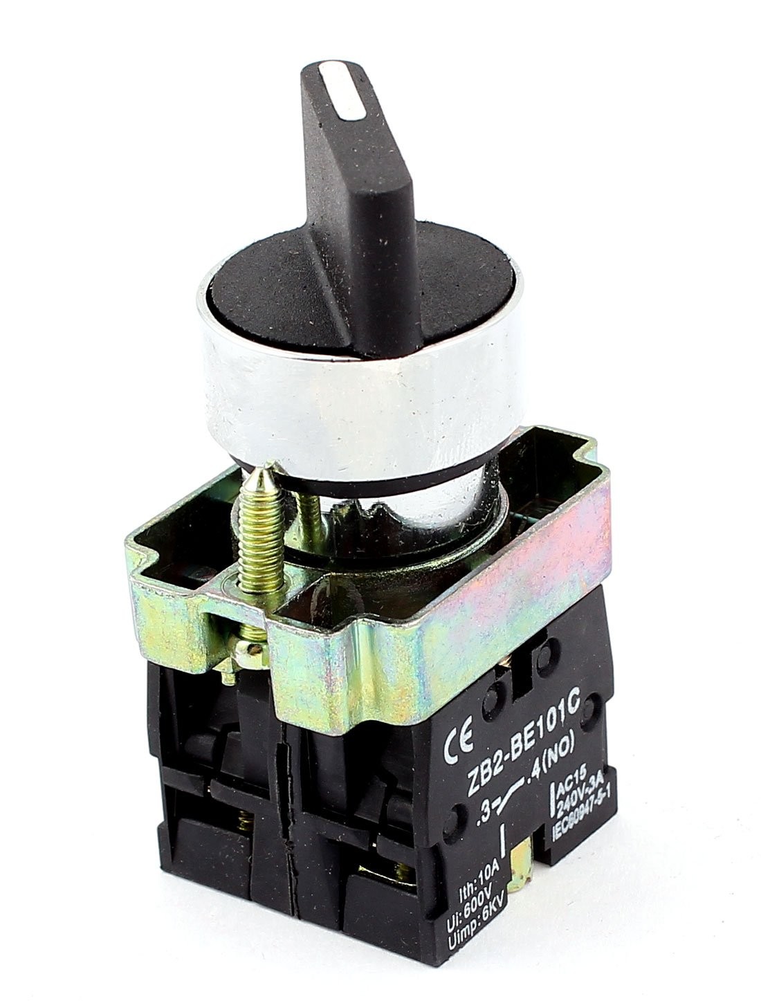 uxcell 22mm Latching 2 NO Three 3Position Rotary Selector Select Switch ZB2BE...