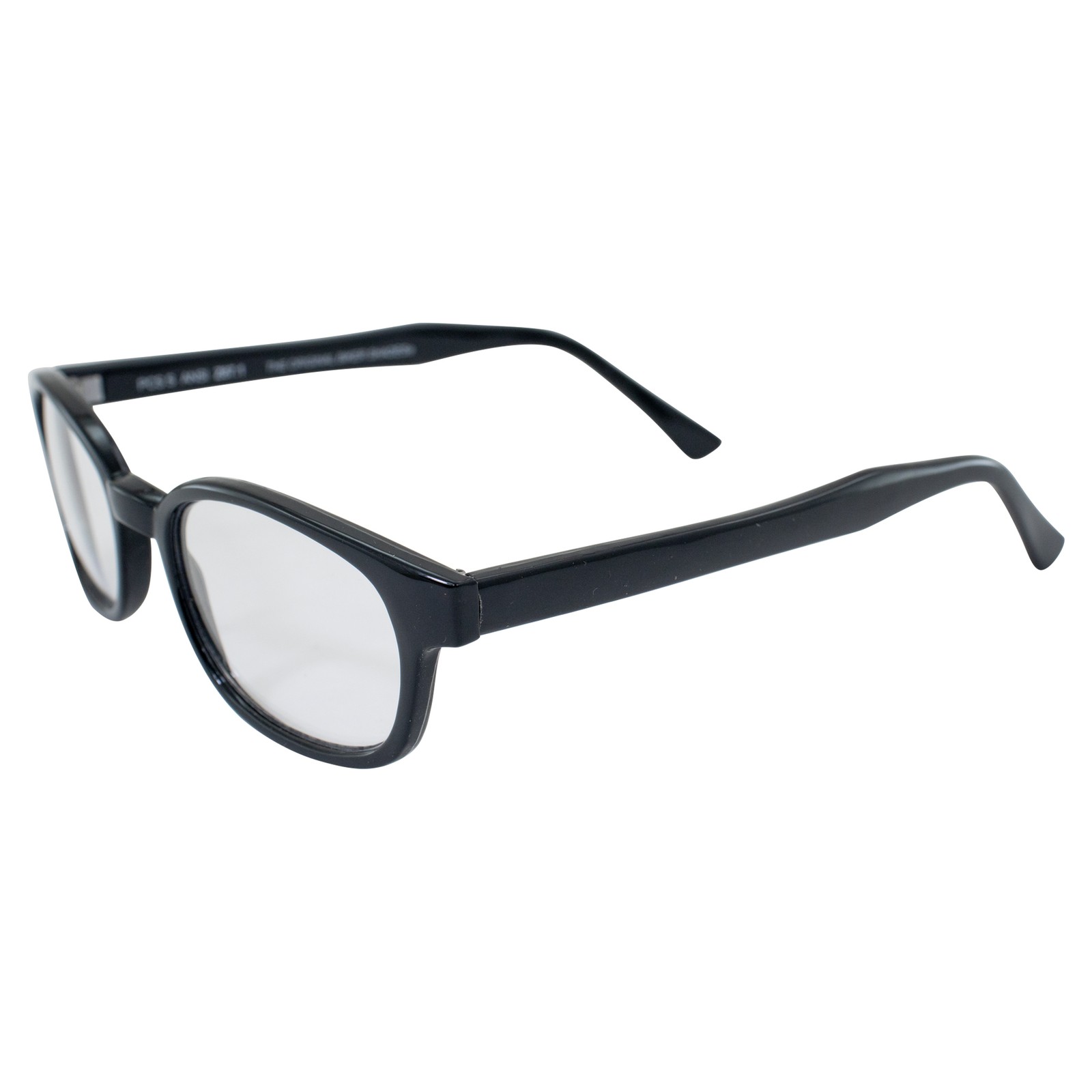 The Original KD's Biker Shades By PCSUN Black Frames Clear Lens