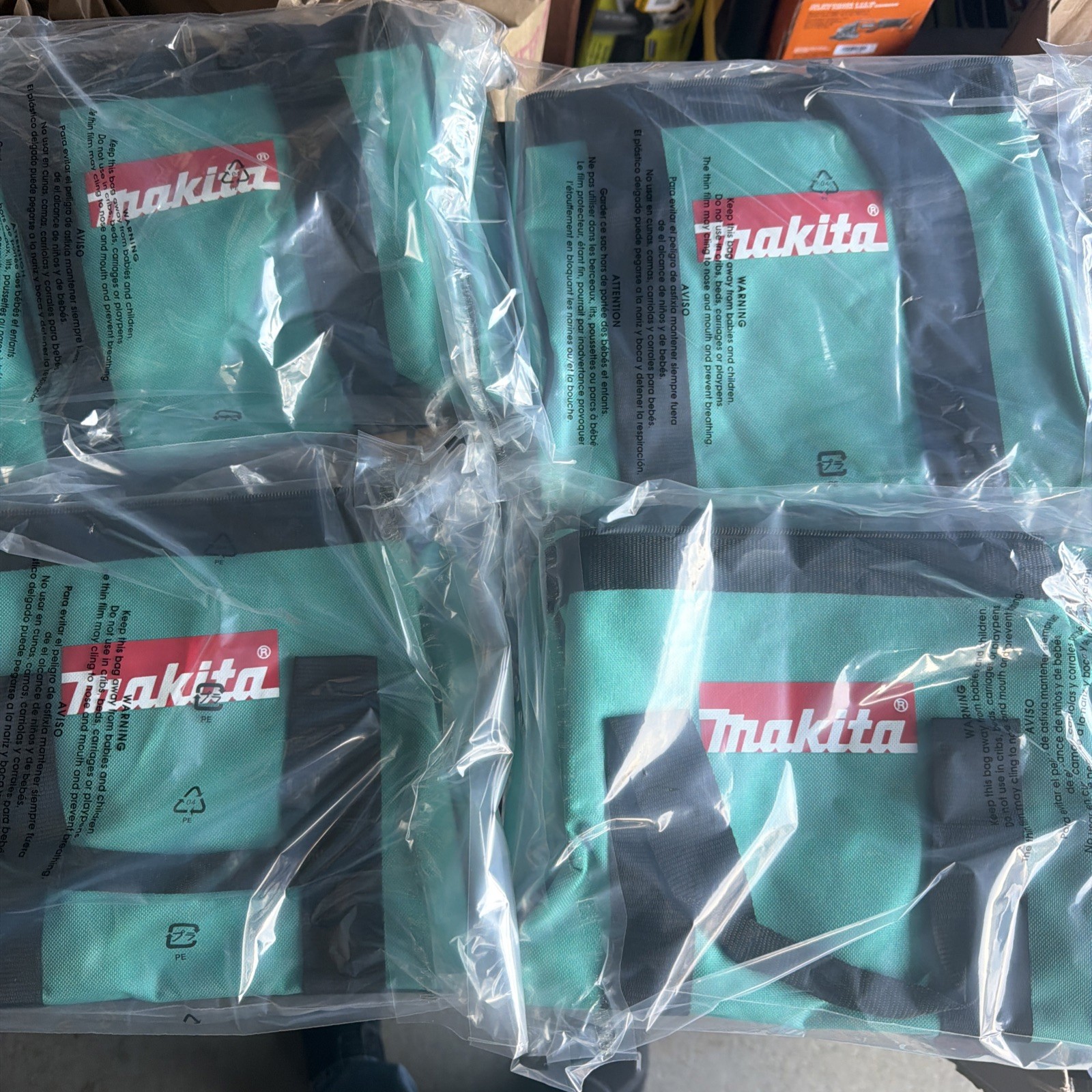 (4) Makita Blue 11"x 9" x 11" Tool Bags / Case For 18V Drill, Grinder, Saw
