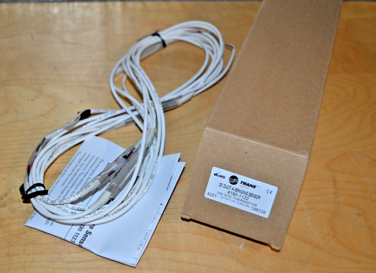 Trane 20' Duct Averaging Sensor 10K NTC Thermistor ~ 4190-1122   ~   (I)