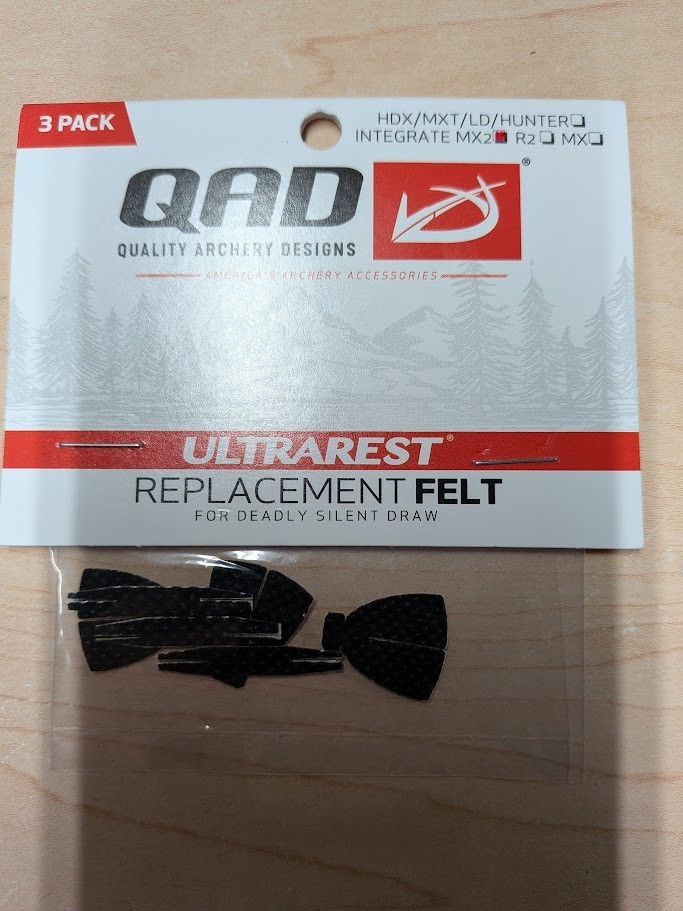 @NEW@ QAD MX2 Replacement Black Felt Kit! ultrarest drop-away arrow silencing