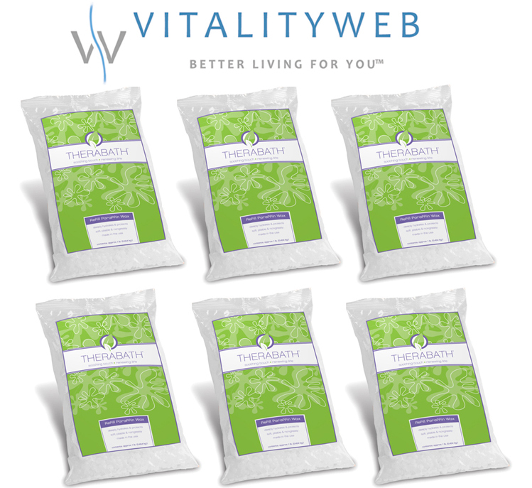 6 1lb Bags Peache Scent Refill Parafin for Therabath Professional PRO Wax Bath