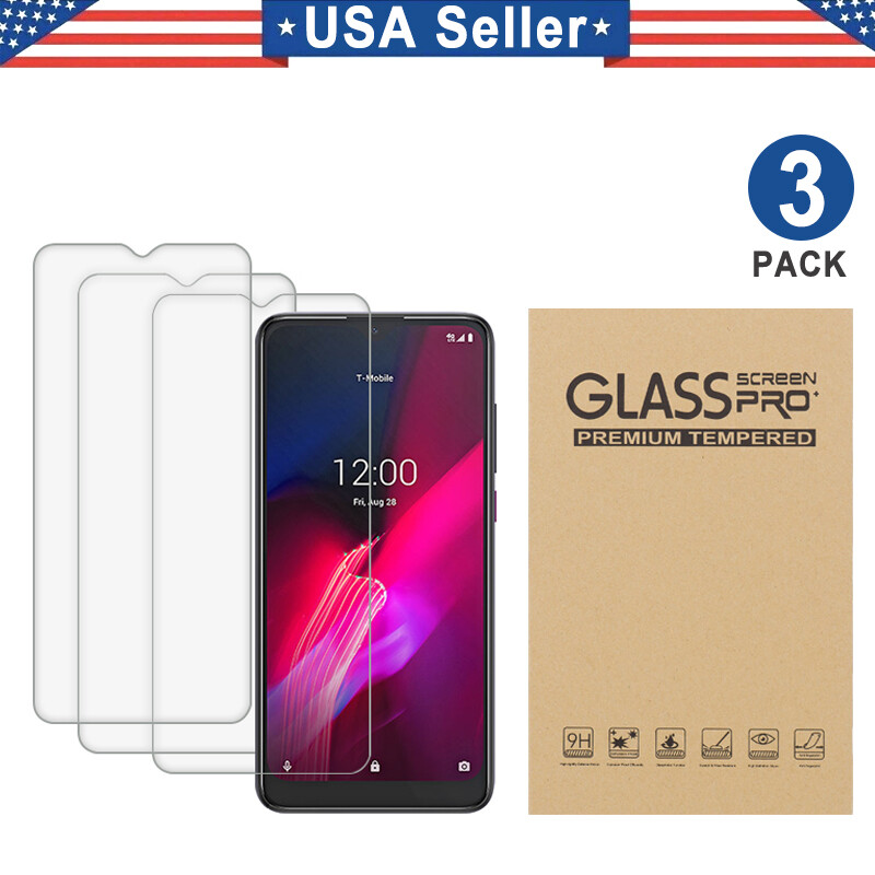 3PCS Tempered Glass Protector For T-mobile Revvl 4 4 Plus 5G V+ 6 6X 7 8 Pro 5G