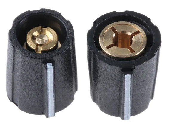 Sifam 11.5mm Black Potentiometer Knob for 3.175mm Shaft Slotted, SP111 125 BLACK
