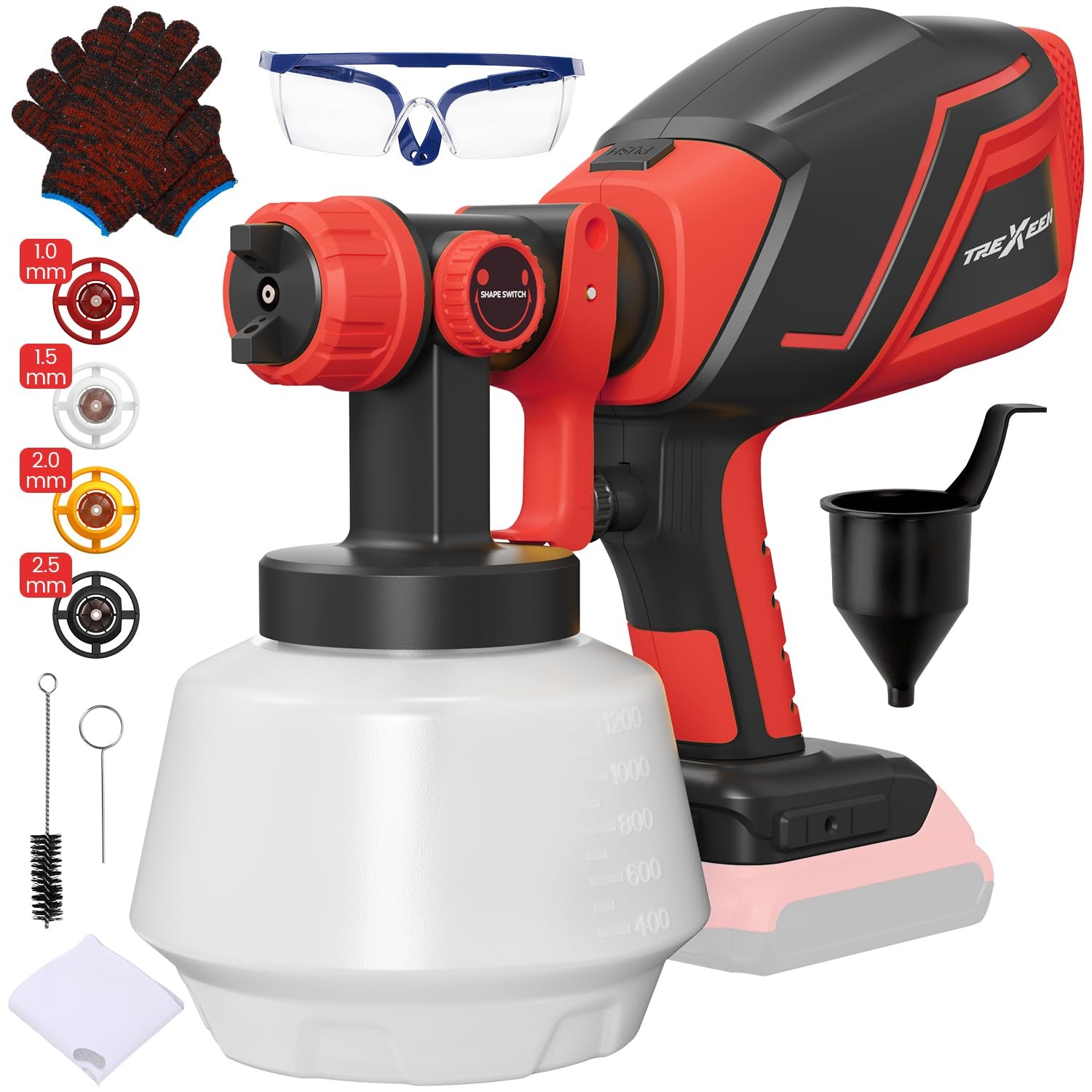 Cordless Paint Sprayer for Mwk M18 18V Batteries,Electric Paint Sprayer with ...