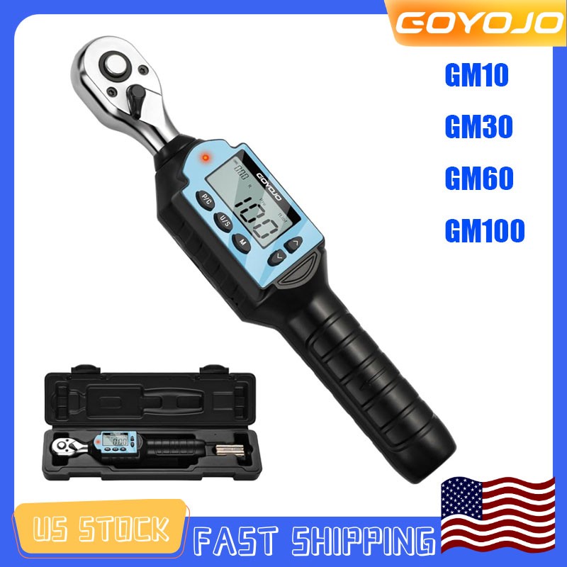 Mini Digital Torque Wrench Adjustable 1/2" 1/4" 3/8" Drive 10-100NM ±2% Accuracy