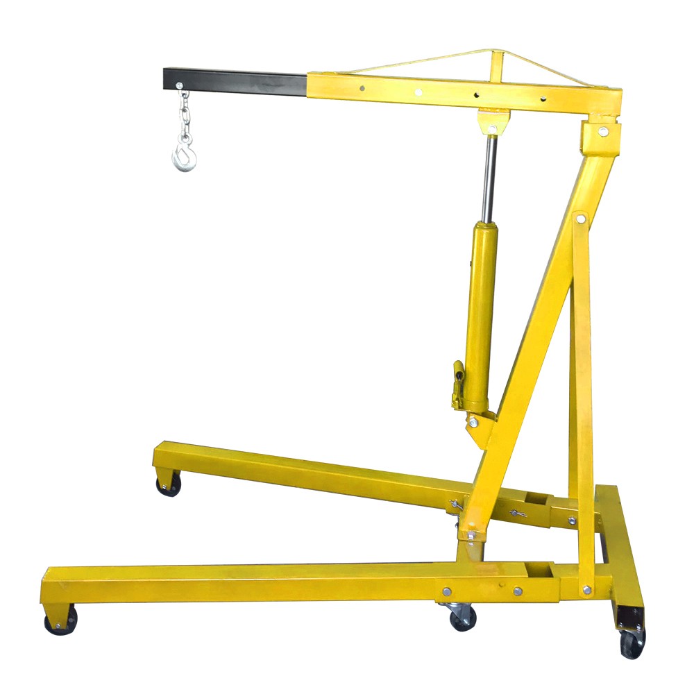 2-TON Red Engine Motor Hoist Cherry Picker Shop Crane Lift FoldableYellow