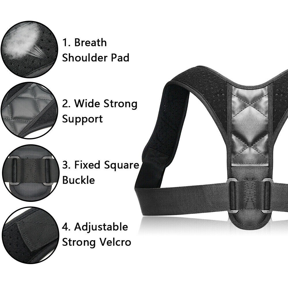 Adjustable True Fit Posture Corrector Back Brace Straightener Belt For Men Women