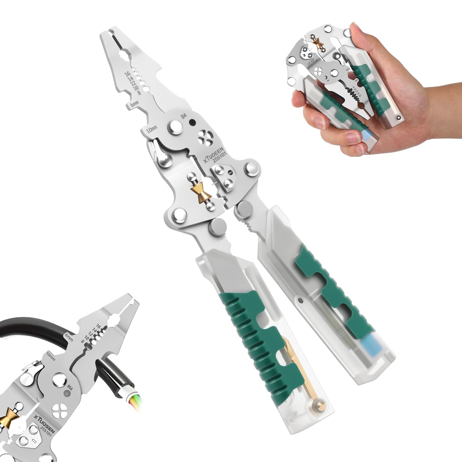 18 In 1 Foldable ire Stripper Tuvilo Electrical Pliers 2025 New Folding Stylus S
