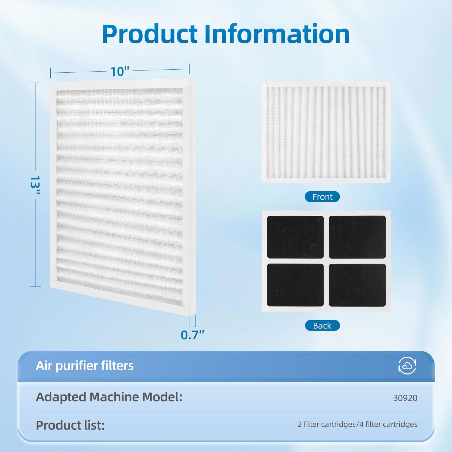 4 Pack 30920 Replacement Filter Compatible with Hunter HEPAtech 30920 fits 30...