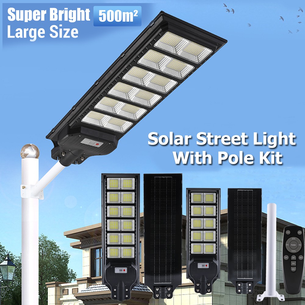 99900000000lm 6500W 5000W Solar Street Light Dusk-To-Dawn LED Security Road Lamp